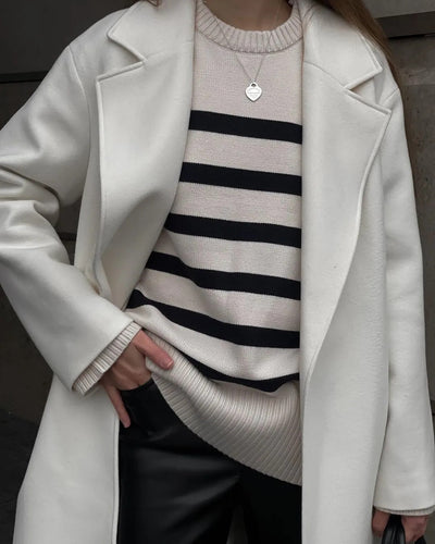 Maglione Elegante Oversize a Righe per Donna