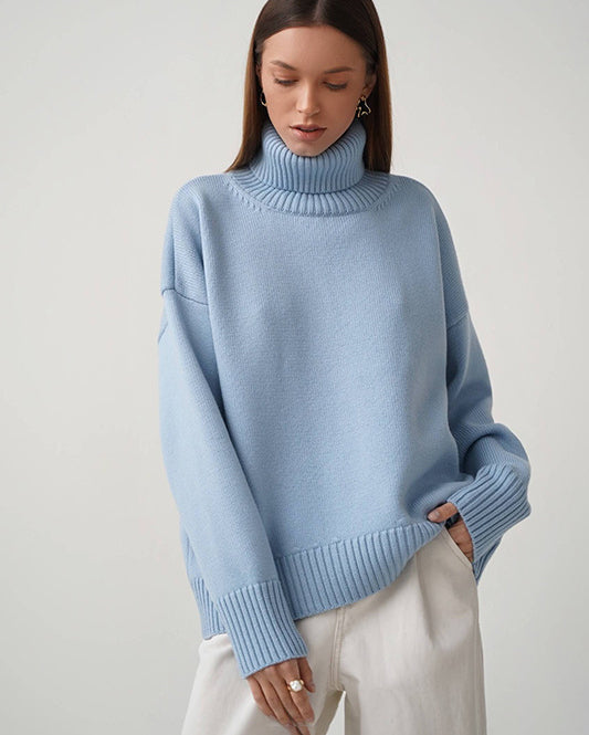 Maglione Oversize Elegante da Donna con Collo Alto