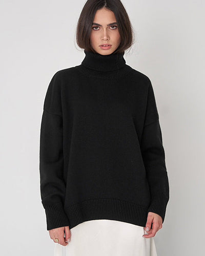 Maglione Oversize Elegante da Donna con Collo Alto