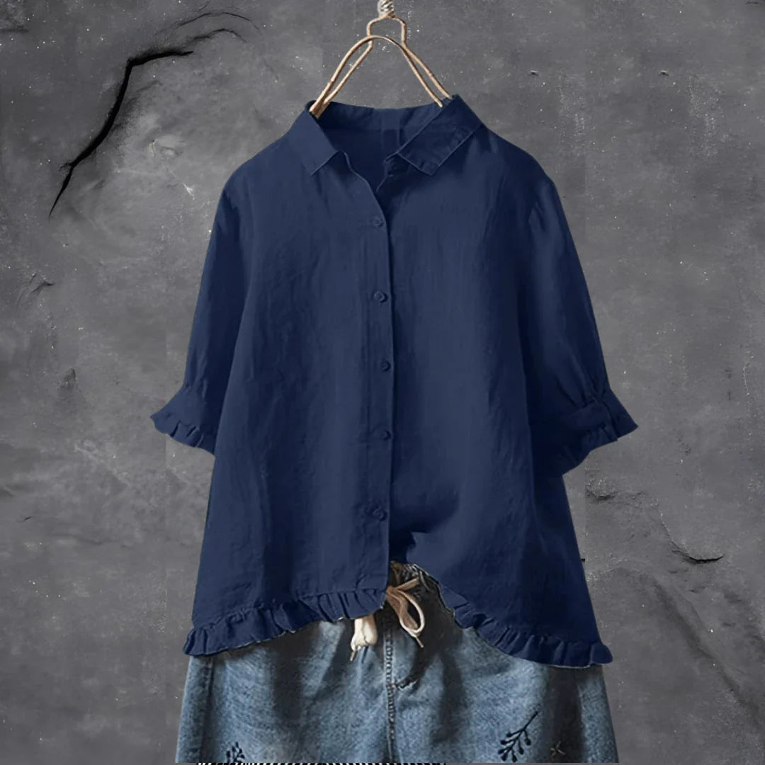 Camicia Mezza Manica Elisa in Cotone