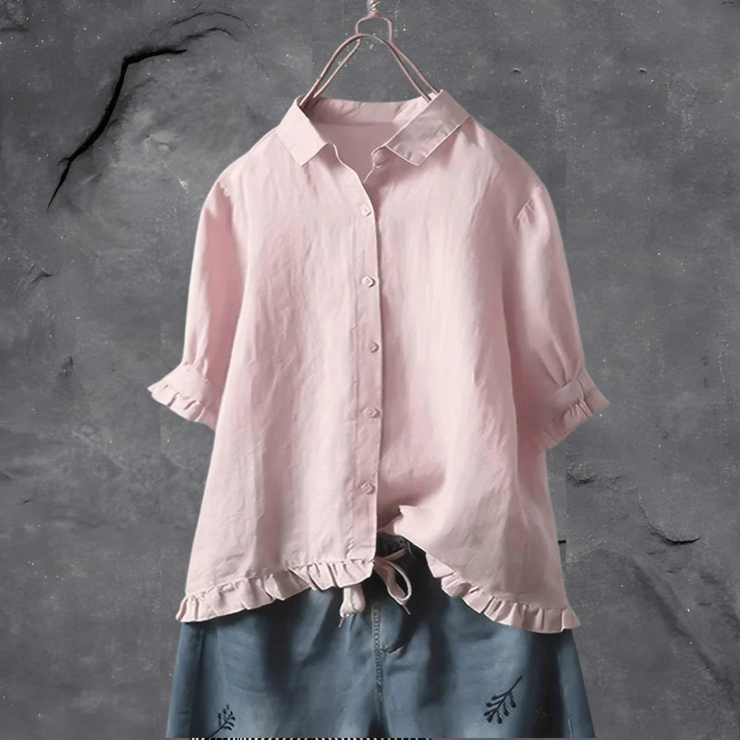 Camicia Mezza Manica Elisa in Cotone