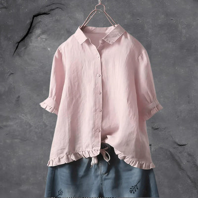 Camicia Mezza Manica Elisa in Cotone