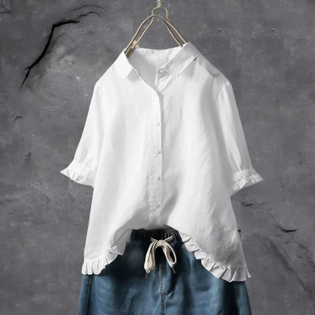 Camicia Mezza Manica Elisa in Cotone