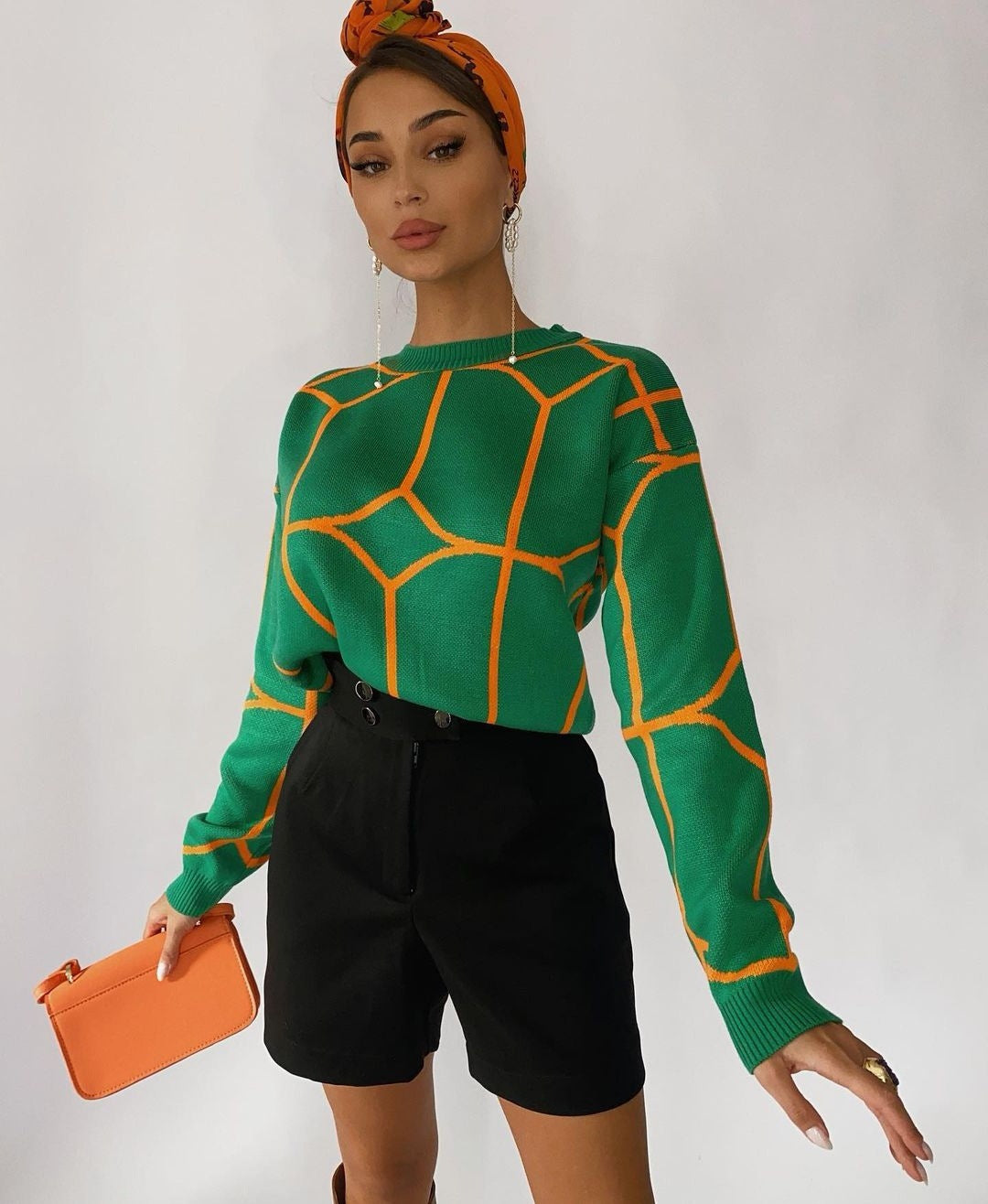 Pullover Femminile con Stampa Colorata