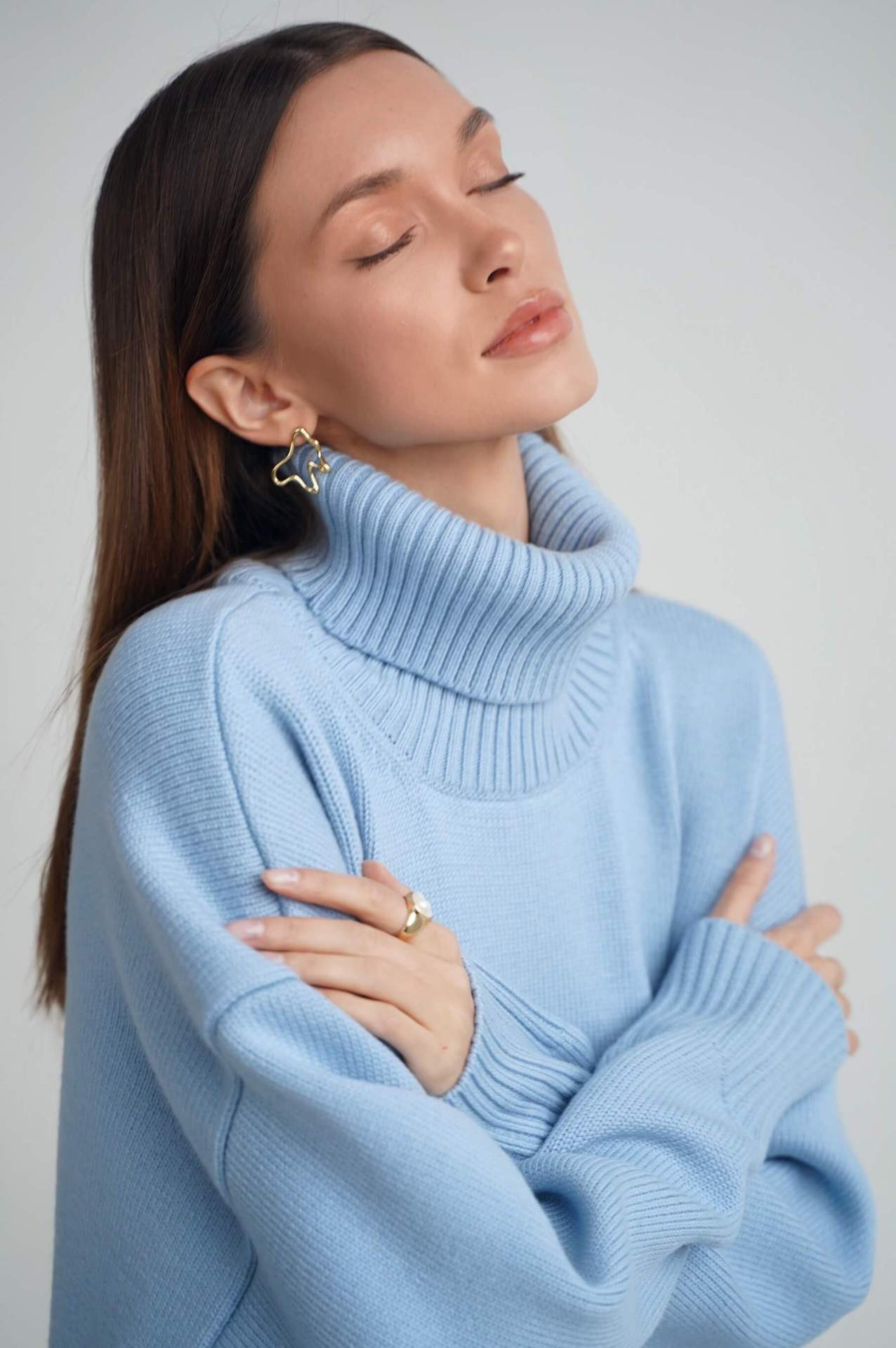 Maglione Oversize Elegante da Donna con Collo Alto