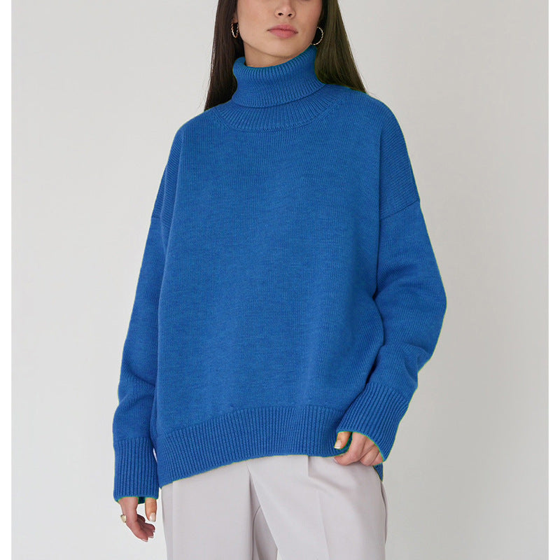 Maglione Oversize Elegante da Donna con Collo Alto