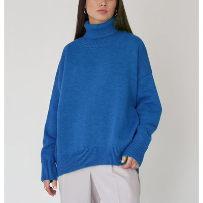 Maglione Oversize Elegante da Donna con Collo Alto