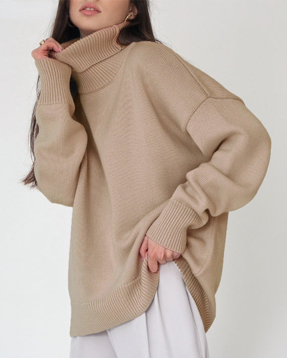Maglione Oversize Elegante da Donna con Collo Alto