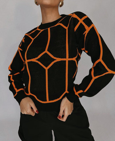 Pullover Femminile con Stampa Colorata