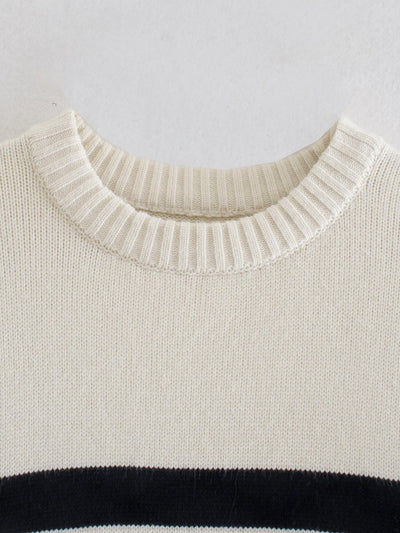 Maglione Elegante Oversize a Righe per Donna