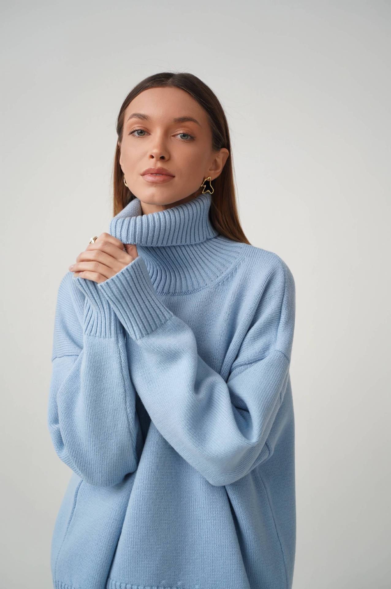 Maglione Oversize Elegante da Donna con Collo Alto