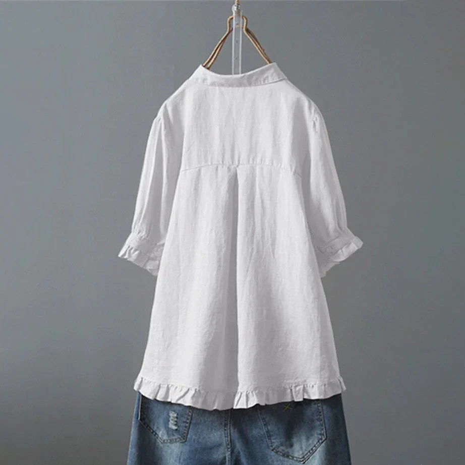 Camicia Mezza Manica Elisa in Cotone