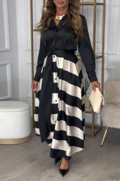 Viena - Abito Lungo Elegante da Donna con Design a Due Pezzi