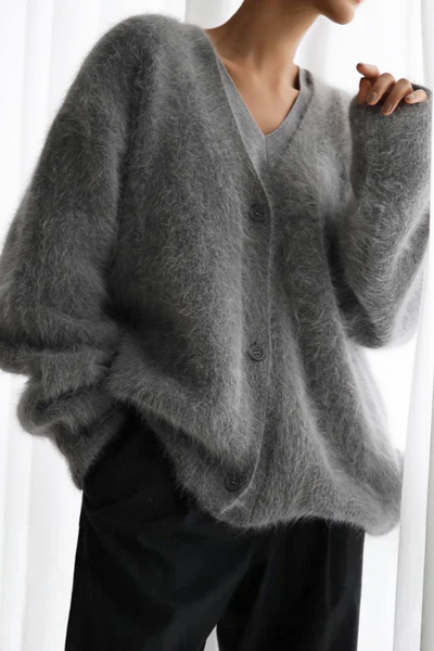Chiara - Elegante Cardigan Donna con Effetto Pelliccia