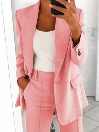 Completo Donna Elegante Bianco – Blazer e Pantaloni per Stile e Comfort