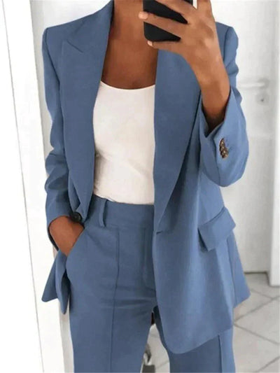 Completo Donna Elegante Bianco – Blazer e Pantaloni per Stile e Comfort