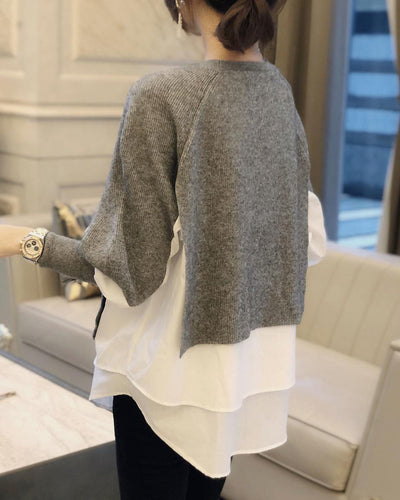 Maglione Oversize Donna con Maniche a Palloncino