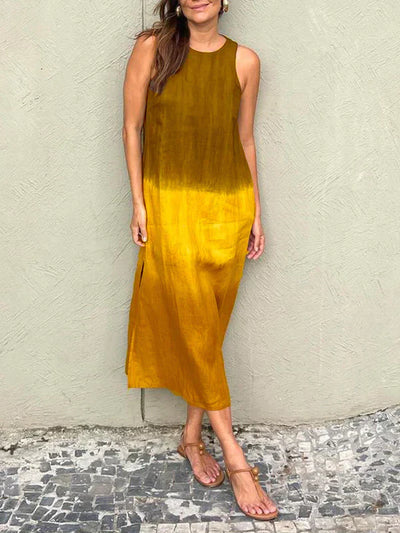 Lysandra - Abito Lungo Casual con Stampa Tie-Dye