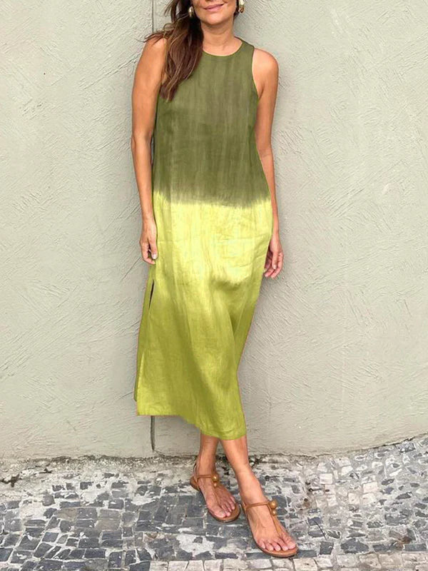 Lysandra - Abito Lungo Casual con Stampa Tie-Dye