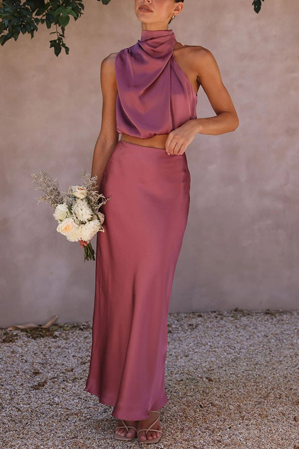 Esther - Set Completo in Satin: Top e Gonna
