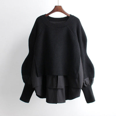 Maglione Oversize Donna con Maniche a Palloncino