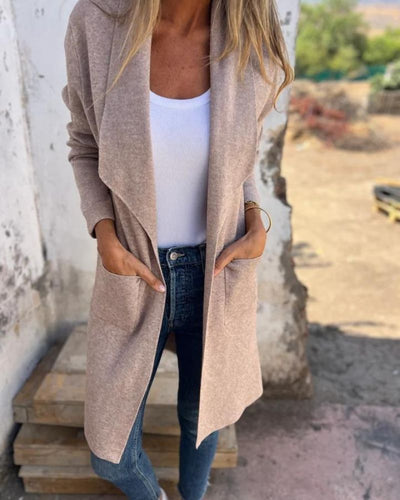 Eliana - Elegante Cardigan Lungo per Donna Casual
