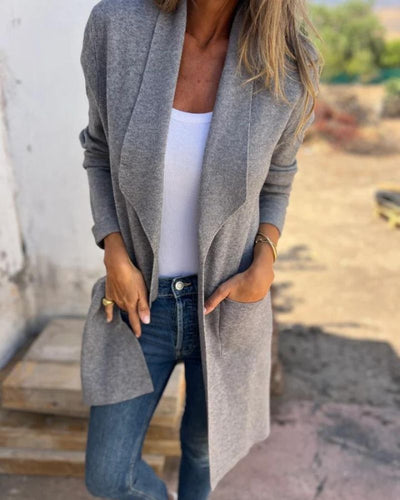 Eliana - Elegante Cardigan Lungo per Donna Casual