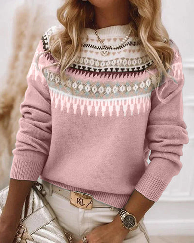Sabrina – Elegante Maglione Invernale Donna con Motivo Jacquard