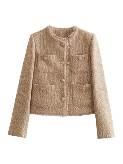 Cropped Tweed Jacket Serena
