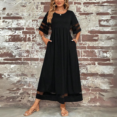 Abito Lungo Elegante da Donna Luna – Con Dettagli Trasparenti e Design Versatile