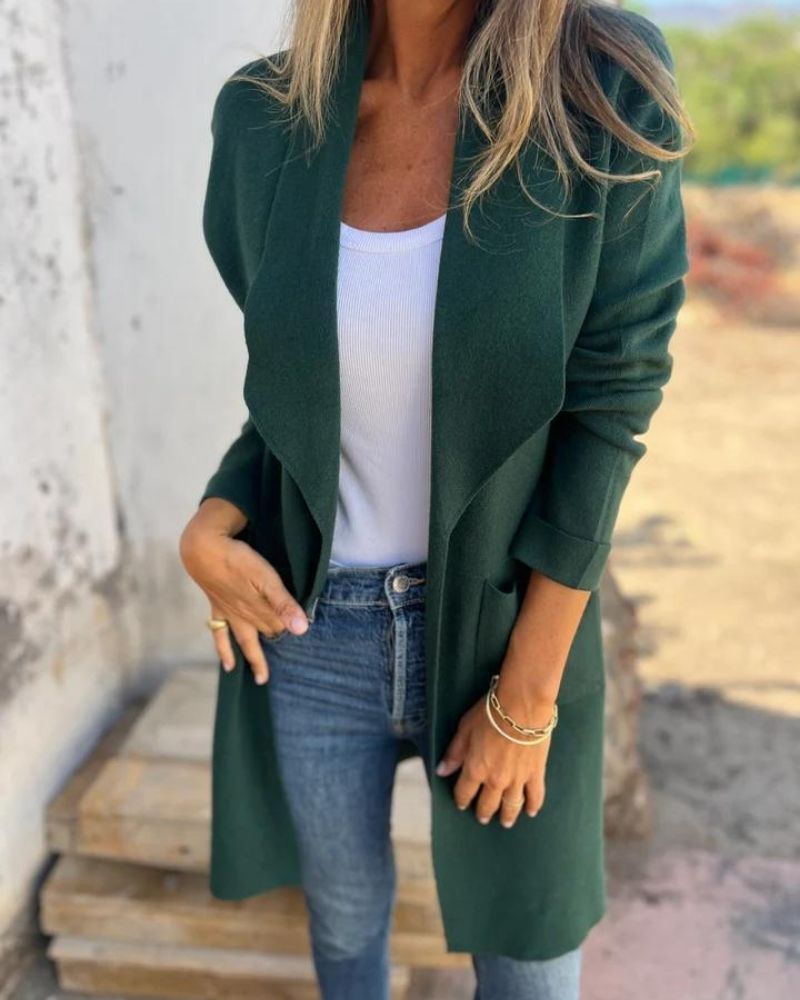 Eliana - Elegante Cardigan Lungo per Donna Casual
