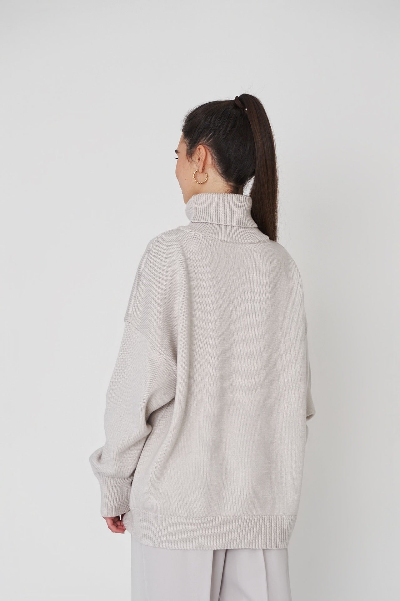 Maglione Oversize Elegante da Donna con Collo Alto
