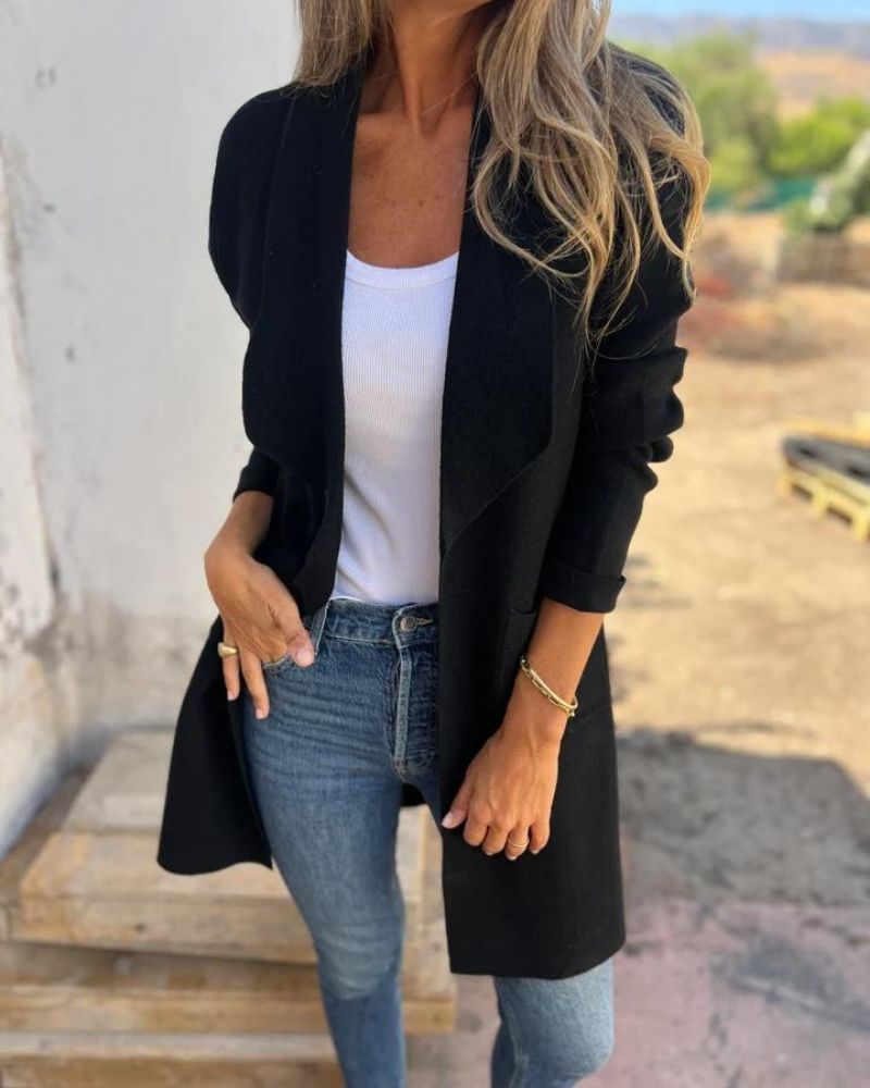 Eliana - Elegante Cardigan Lungo per Donna Casual