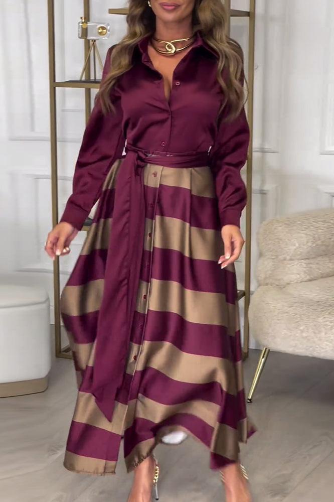 Viena - Abito Lungo Elegante da Donna con Design a Due Pezzi