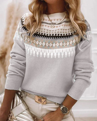 Sabrina – Elegante Maglione Invernale Donna con Motivo Jacquard