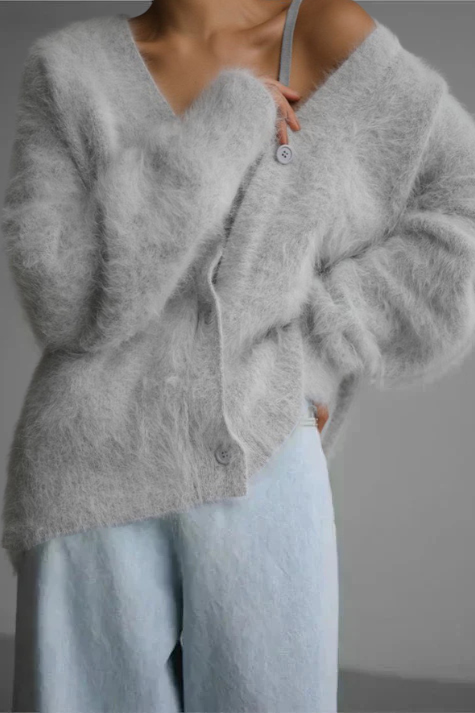 Chiara - Elegante Cardigan Donna con Effetto Pelliccia