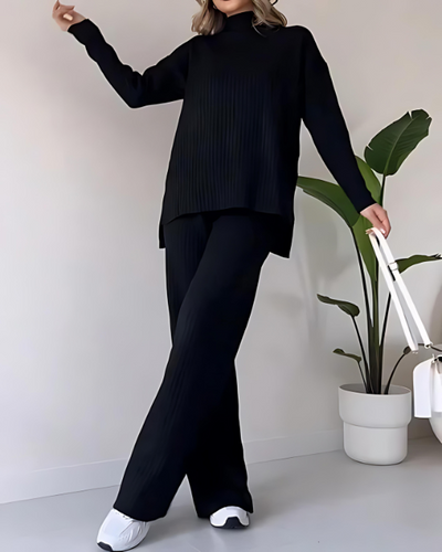 Elena – Set Donna Elegante e Versatile a Coste (Due Pezzi)