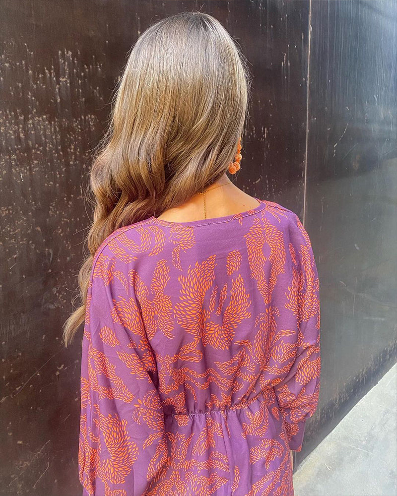 Astrid - Elegante Vestito Midi con Maniche Lunghe