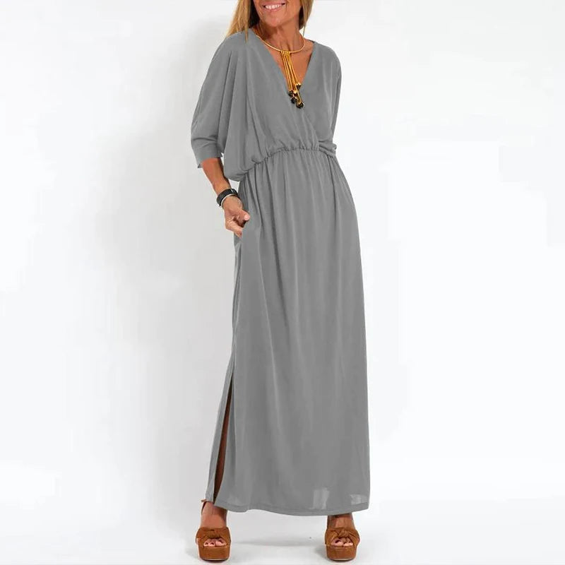 Abito Lungo Elegante Louisa con Fessura Laterale