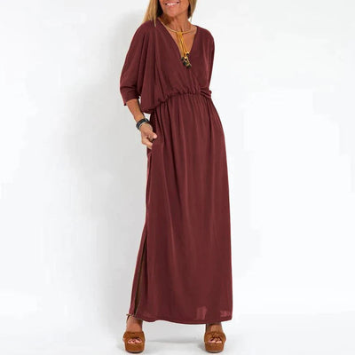 Abito Lungo Elegante Louisa con Fessura Laterale