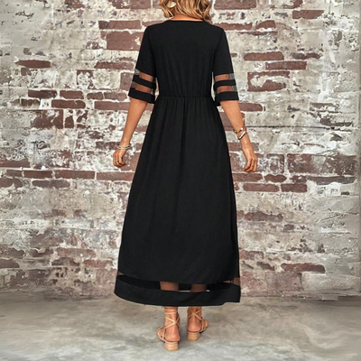 Abito Lungo Elegante da Donna Luna – Con Dettagli Trasparenti e Design Versatile