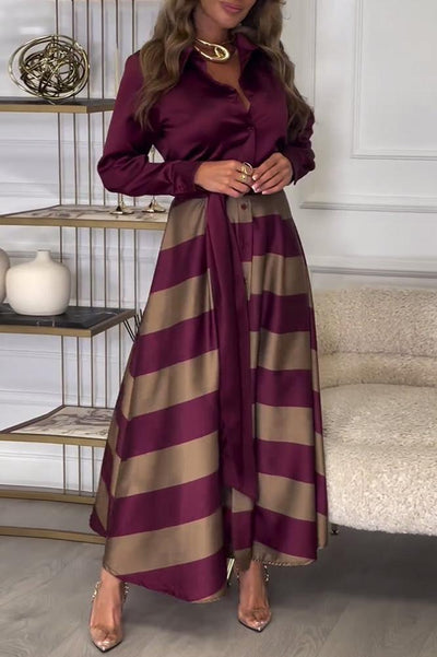 Viena - Abito Lungo Elegante da Donna con Design a Due Pezzi