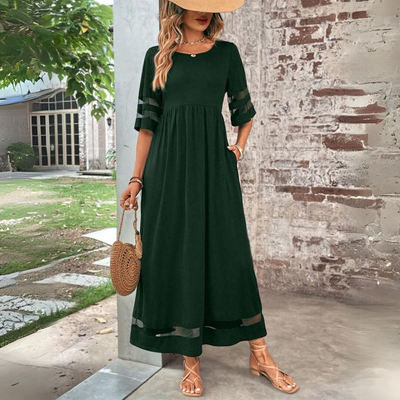 Abito Lungo Elegante da Donna Luna – Con Dettagli Trasparenti e Design Versatile