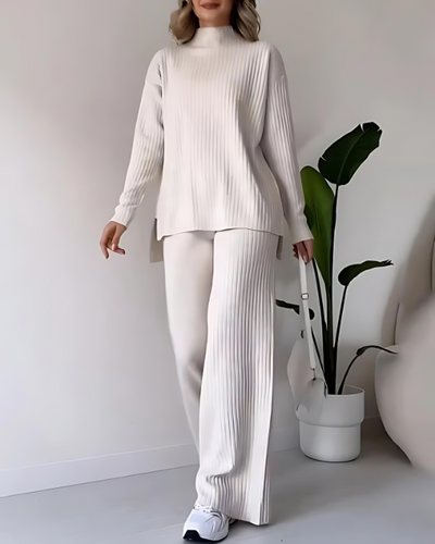 Elena – Set Donna Elegante e Versatile a Coste (Due Pezzi)
