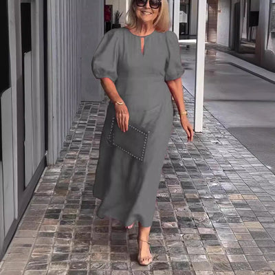 Abito Midi Elegante Valentina con Maniche Voluminose