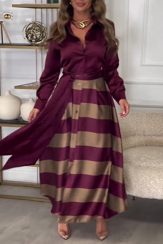 Viena - Abito Lungo Elegante da Donna con Design a Due Pezzi