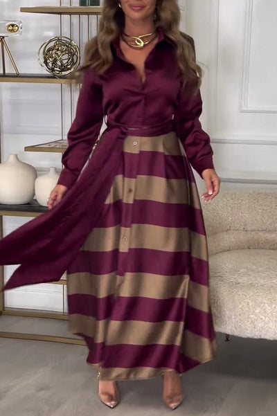 Viena - Abito Lungo Elegante da Donna con Design a Due Pezzi
