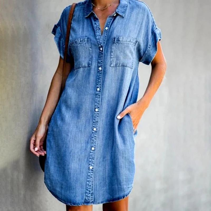 Anna – Vestito Camicia Donna in Denim Casual con Tasche" can be rewritten as:

"Anna – Abito Camicia Donna in Denim Casual con Tasche