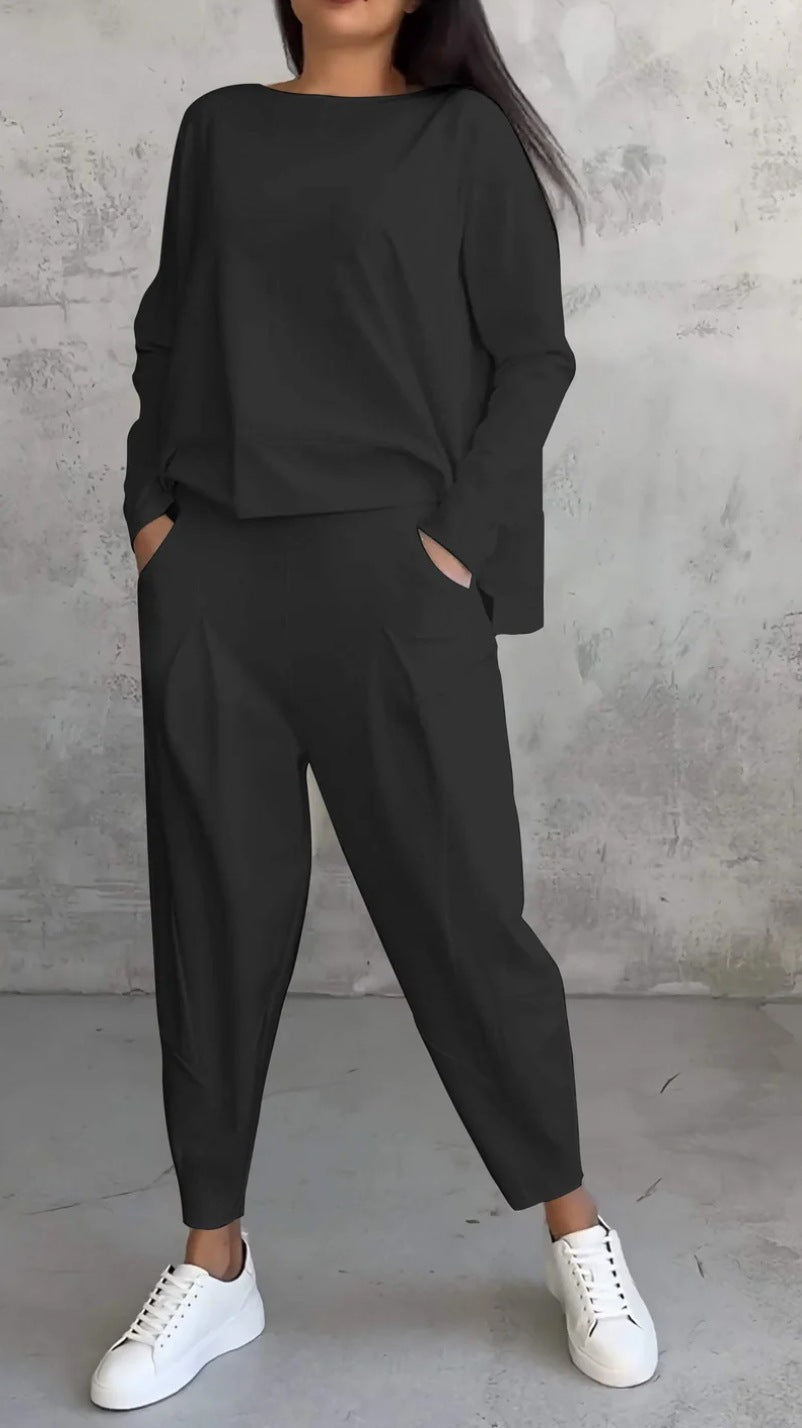 Completo Elegante Casual per Donna con Blusa e Pantaloni Comodi – Aurora