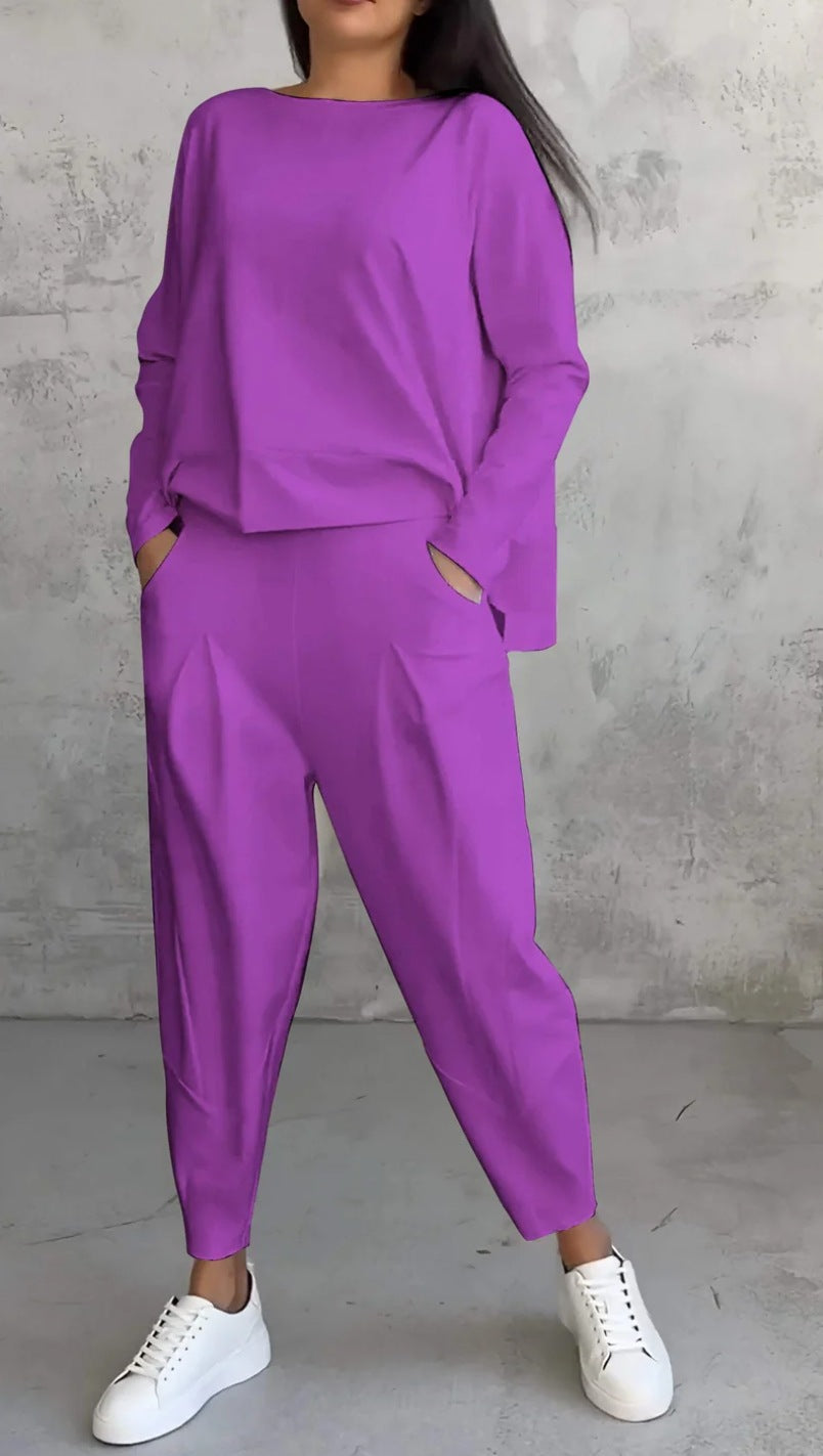 Completo Elegante Casual per Donna con Blusa e Pantaloni Comodi – Aurora